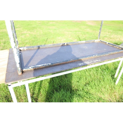 244 - 3 x metal framed table bases