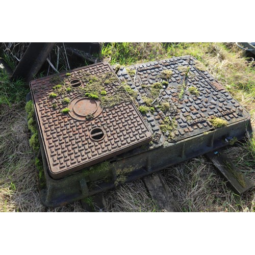 248 - Qty of various manhole covers & frames