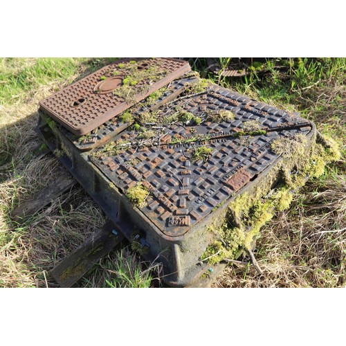 248 - Qty of various manhole covers & frames