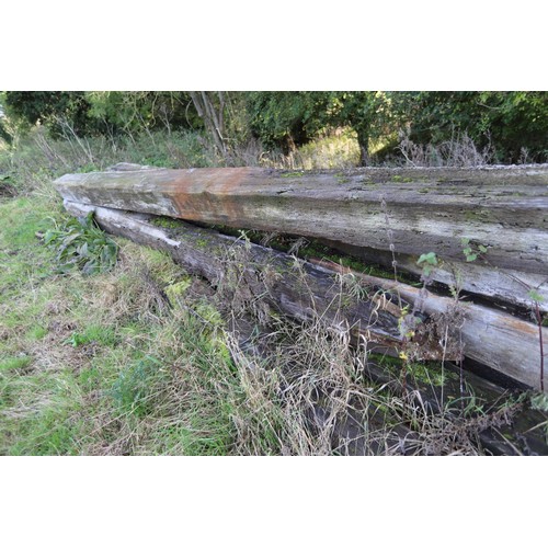 259 - Large qty of heavy duty dock beams approx. 8 m long