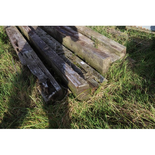 267 - Qty of wooden posts approx. 76 inches long x 6 inches wide