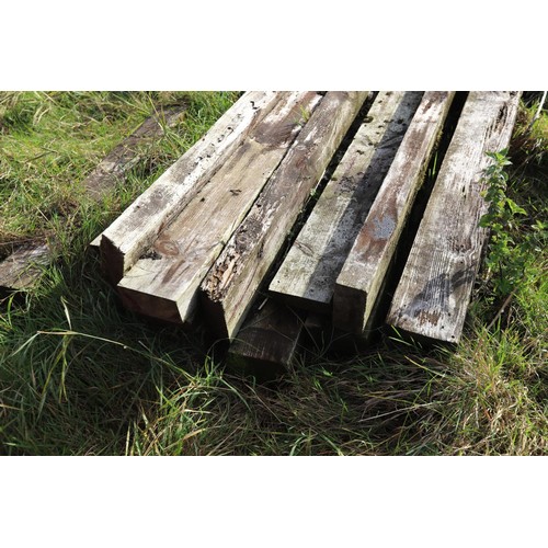 267 - Qty of wooden posts approx. 76 inches long x 6 inches wide