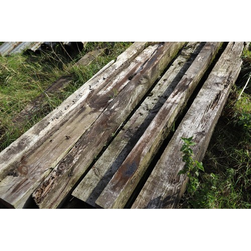 267 - Qty of wooden posts approx. 76 inches long x 6 inches wide