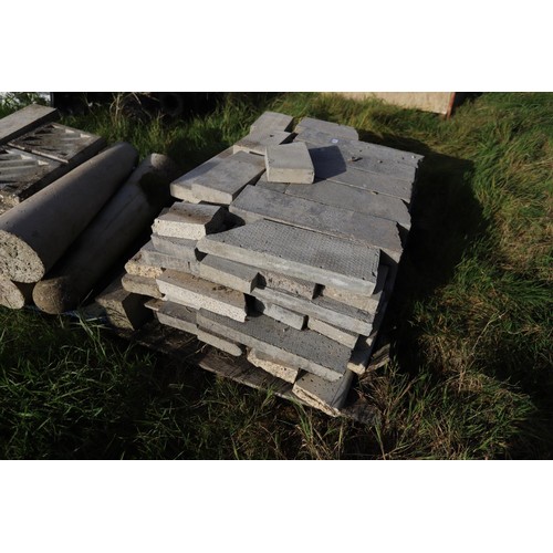 279 - 2 x  pallets of edging stones & concrete bollards etc