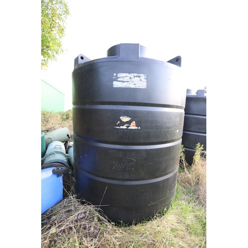 287 - 5000 ltrs black round plastic tank enduramaxx