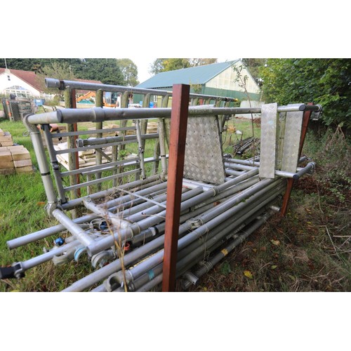 294 - Qty of various aluminium scaffolding tower items, incl aluminium pop-up