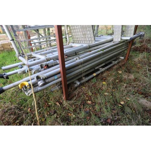 294 - Qty of various aluminium scaffolding tower items, incl aluminium pop-up