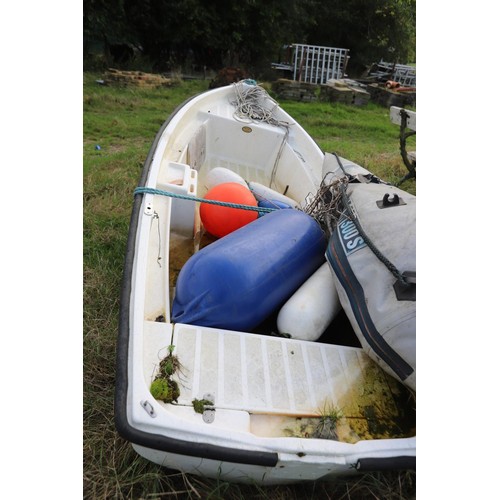 310 - Slow dinghy, boat trailer, blowup boat – as found