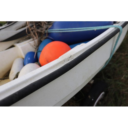 310 - Slow dinghy, boat trailer, blowup boat – as found