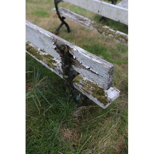 314 - Victorian bench with log effect ends Af