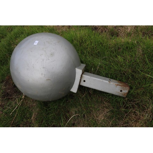 336 - 2 large metal ball ornaments