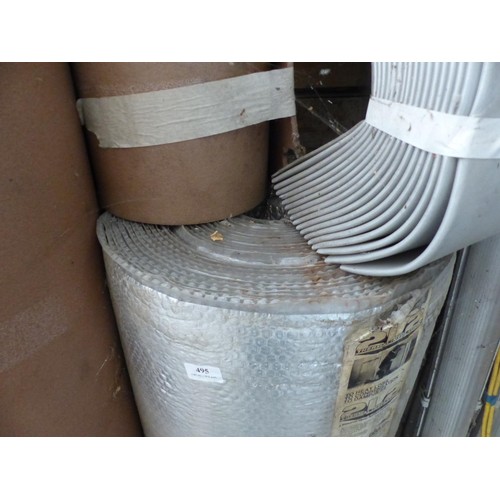 495 - Roll of thermal installation & other foam rolls insulation etc