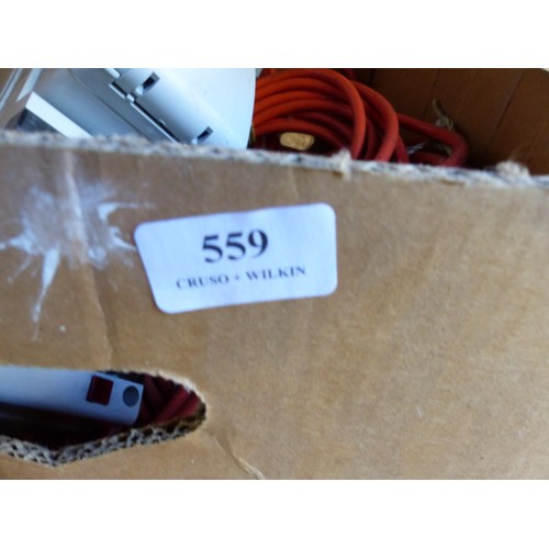 559 - Long 240 fused extension lead –passed electric pat test- to be tested rewired and installed by quali... 