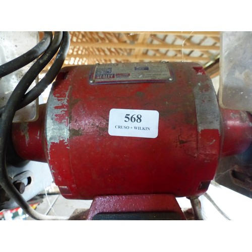 568 - Sealey 6” grinder - passed electric pat test-to be installed tested and rewired by qualified electri... 