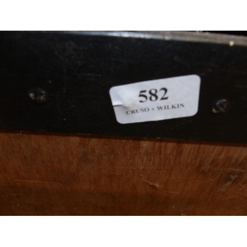 582 - 2 x wooden boxes on trolleys, incl qty of various armoured cable, wire etc