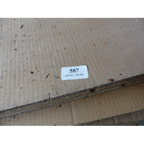 587 - Pallet containing qty of cardboard boxes (flat pack)