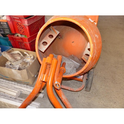 593 - Electric Belle cement mixer & stand – passed electric pat test- to be tested installed and rewired b... 