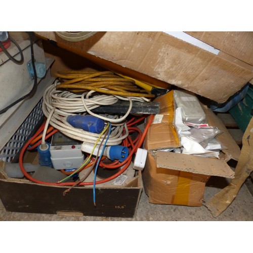 594 - 10 boxes of various electrical misc, etc – all electrics to be tested rewired and installed by quali... 