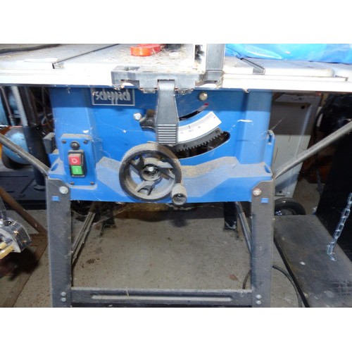 602 - Scheppach table saw & spare blade – to be tested installed and rewired by qualified electrician