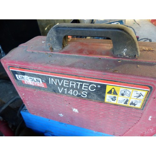 605 - Lincoln inverter V140 – S welder & box of welding rods – to be tested rewired and installed by quali... 