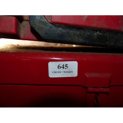 645 - Small Draper tool cabinet & contents, incl spanners etc & empty Hilti box