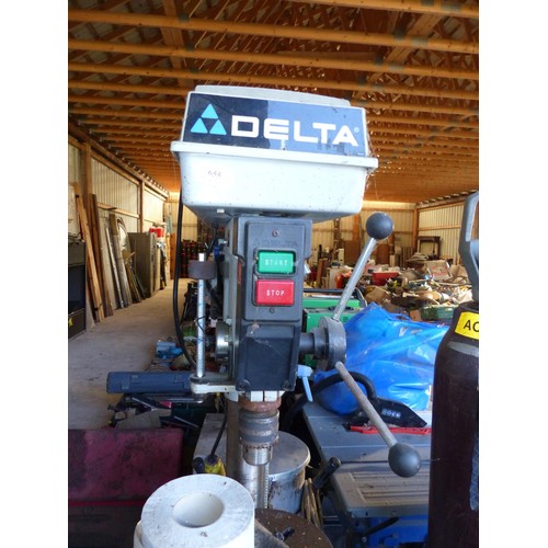 655 - Large 110v Delta pillar drill on stand – to be tested rewired & installed by qualified electrician