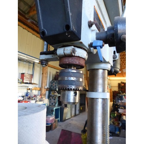 655 - Large 110v Delta pillar drill on stand – to be tested rewired & installed by qualified electrician