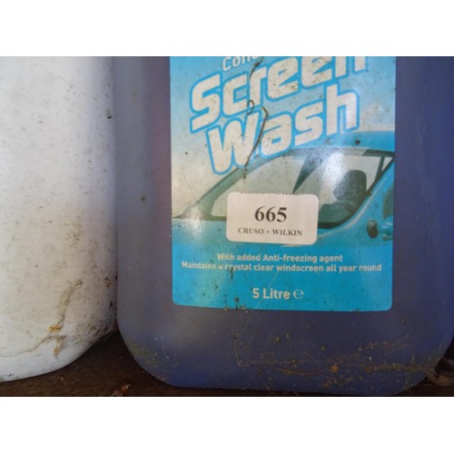 665 - Qty of screen wash etc