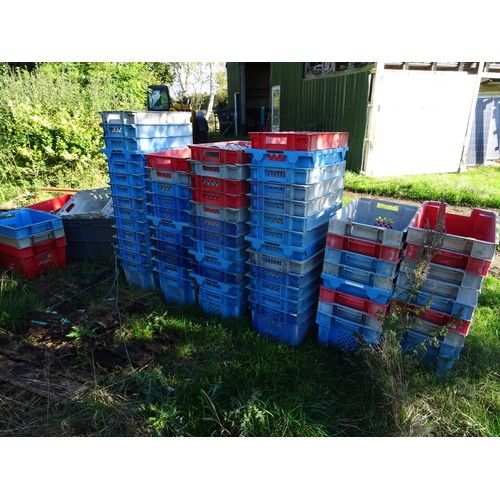 677 - Large qty of various stacking crates