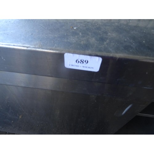 689 - Stainless steel cabinet sold for spares