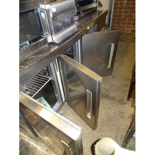 762 - Large stainless steel chiller cabinet - sold for spares