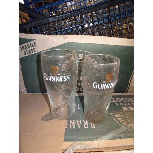 763 - 6 x boxes, incl various pint glasses, John Smith’s, IPA etc