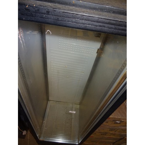 769 - Large glass front refrigerator -  passed electric pat test- to be tested rewired & installed by qual... 