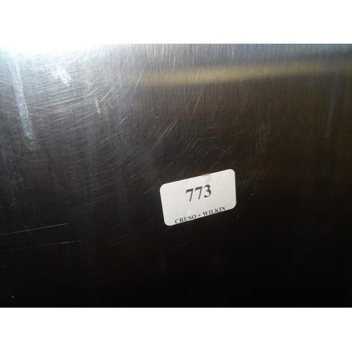 773 - Large Williams stainless steel fridge – Sold as spares