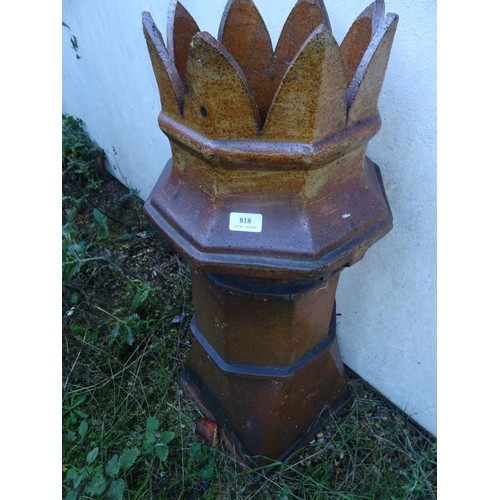 818 - Large crown chimney pot