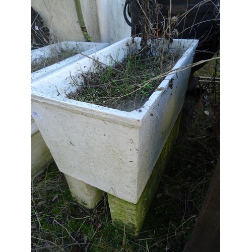 822 - Metal trough planter