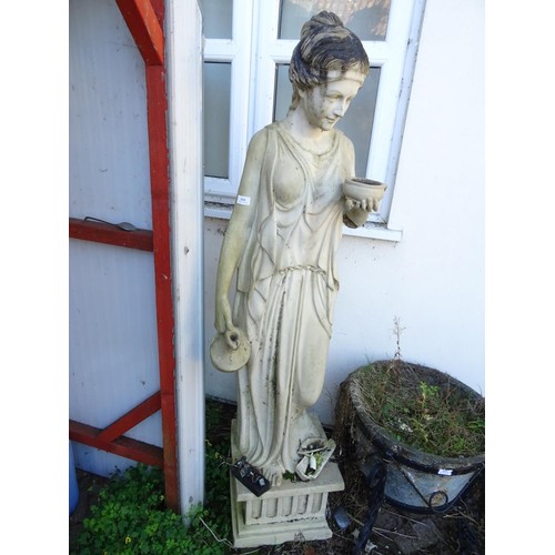 828 - Modern lady figurine statue holding jug