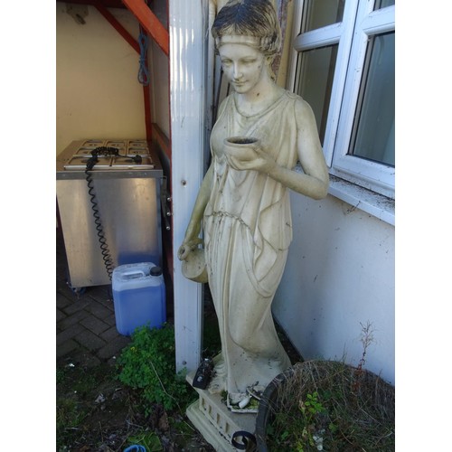 828 - Modern lady figurine statue holding jug