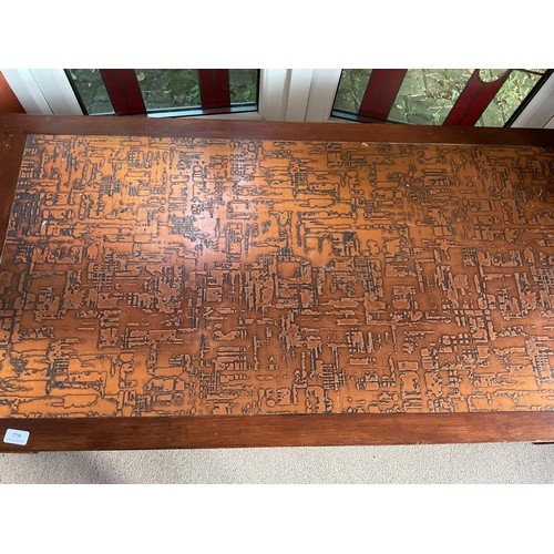 779 - Coffee table with copper top