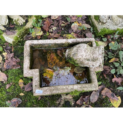 811 - Concrete small birdbath with jug