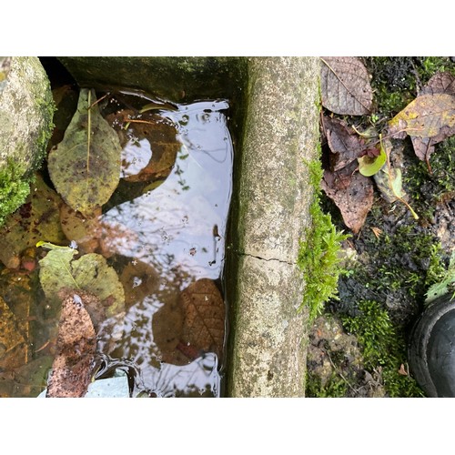 811 - Concrete small birdbath with jug