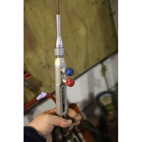 Gas cutting/welding equipment including Gunn, trolley, welding rods etc