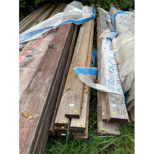 127 - 9 long lengths 4.5” x 2” Timber