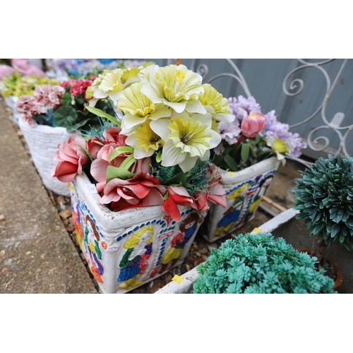 20 - Pair of painted square planters