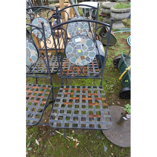 46 - 4 metal chairs