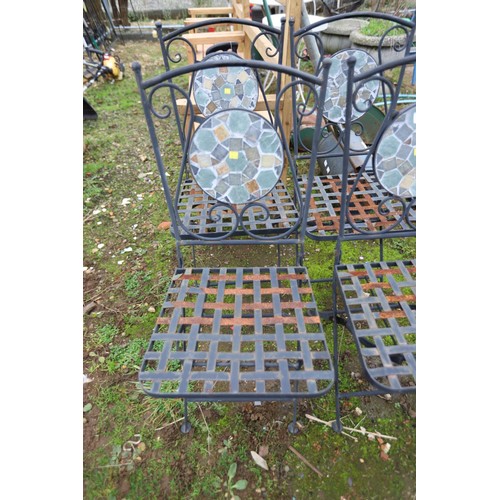 46 - 4 metal chairs