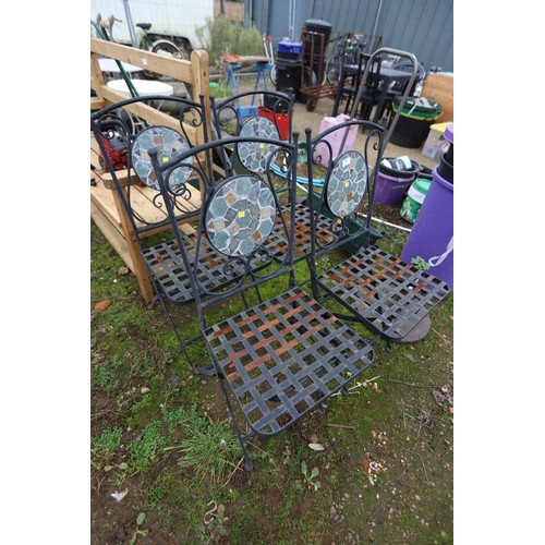 46 - 4 metal chairs