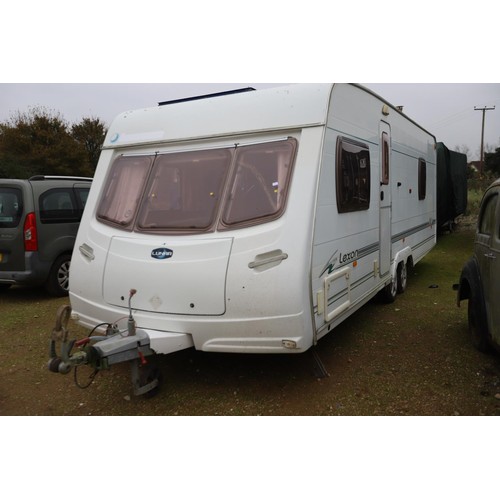 7 - Lexon Lunar 4 birth caravan with solar panel, water barrels, cooker, fridge, heater, shower/wc - lig... 