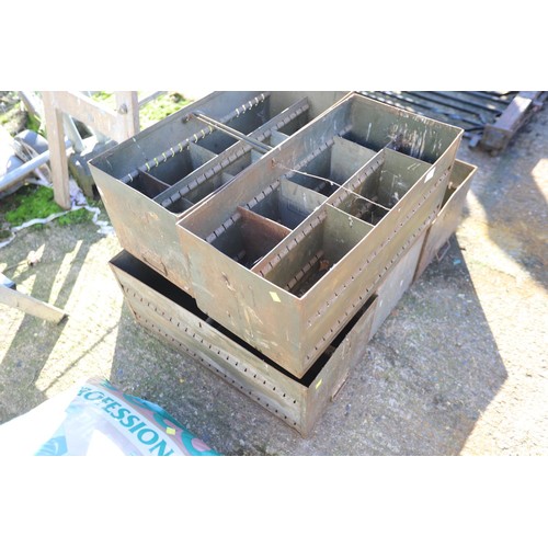 26 - 5 green metal drawers (military)