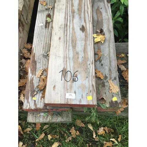 106 - 5 x long lengths of 8”x 3” timber